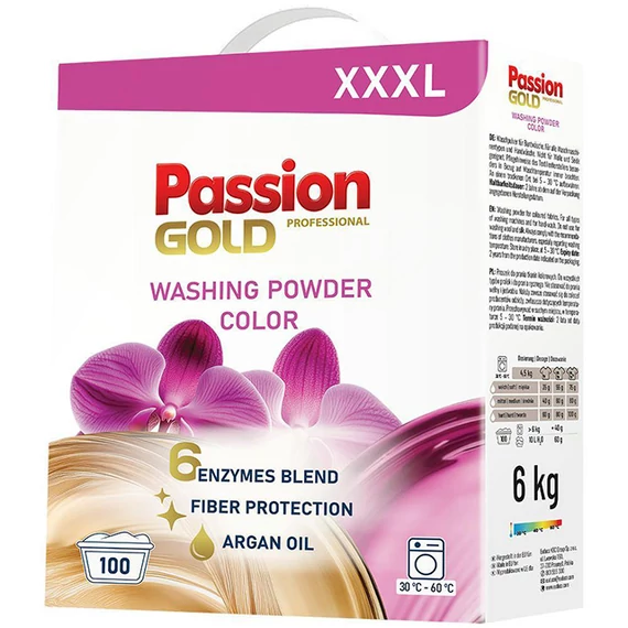 Passion Gold Professional Color – Mosópor színes ruhákhoz (6kg)
