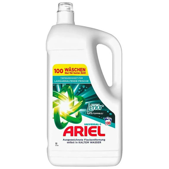 ARIEL Universal+ Touch of Lenor Unstoppables – Univerzális mosógél fehér és színes ruhákhoz (5l)