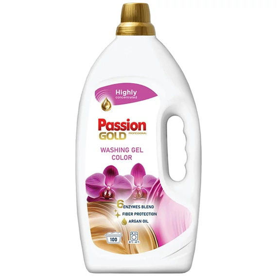 PASSION GOLD Professional mosógél színes ruhákhoz argán olajjal (4L)